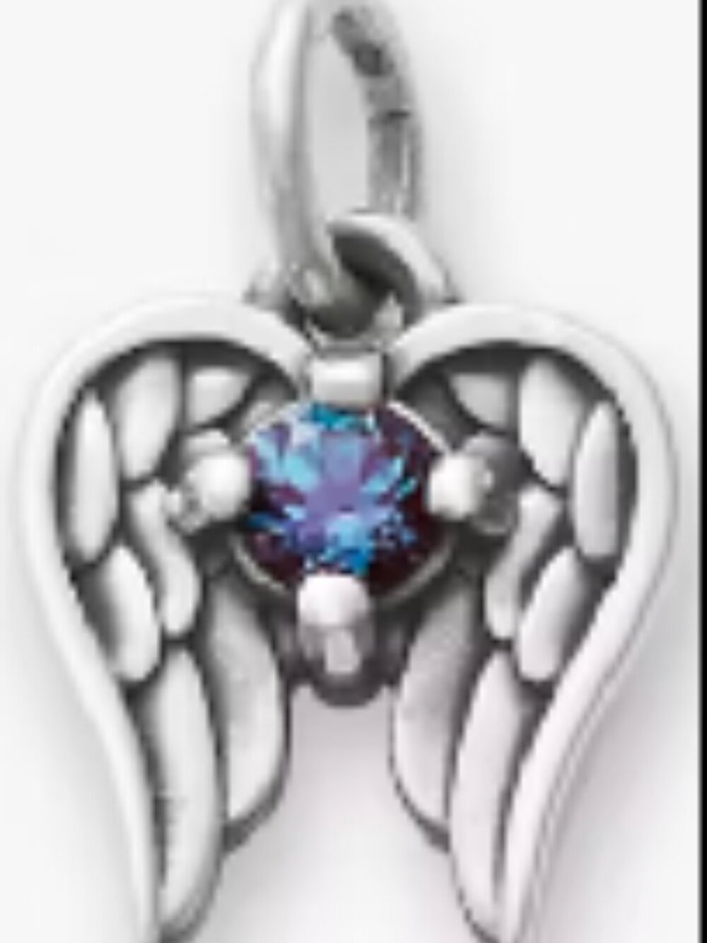 James Avery Lab-Created Alexandrite (June) Angel Wings Birthstone Charm